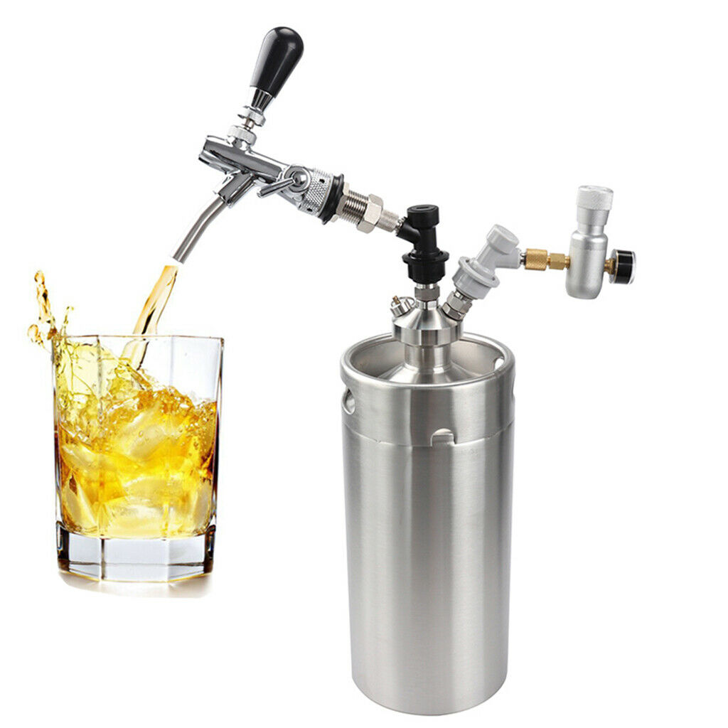 5L Stainless Mini Keg Growler Wine Pot Stainless Beer Growlers Homebrew Keg