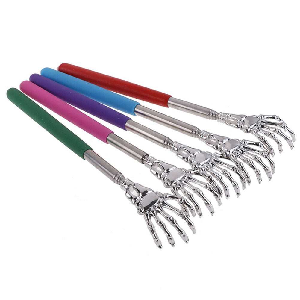 Extendable Hand Claw Back Scratcher Massager Stainless Steel Self ItchingReli DD