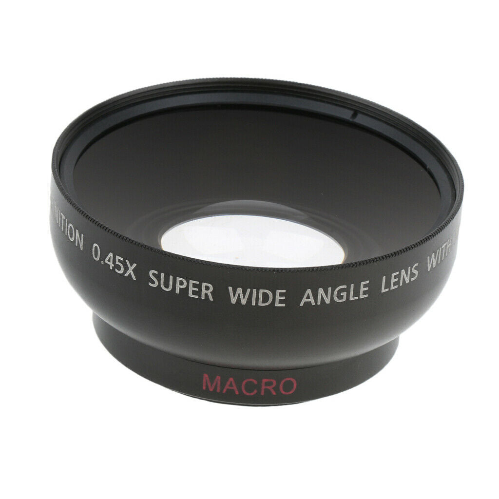 Professional 43mm 0.45X Wide Angle Macro Lens + Hard Hood +