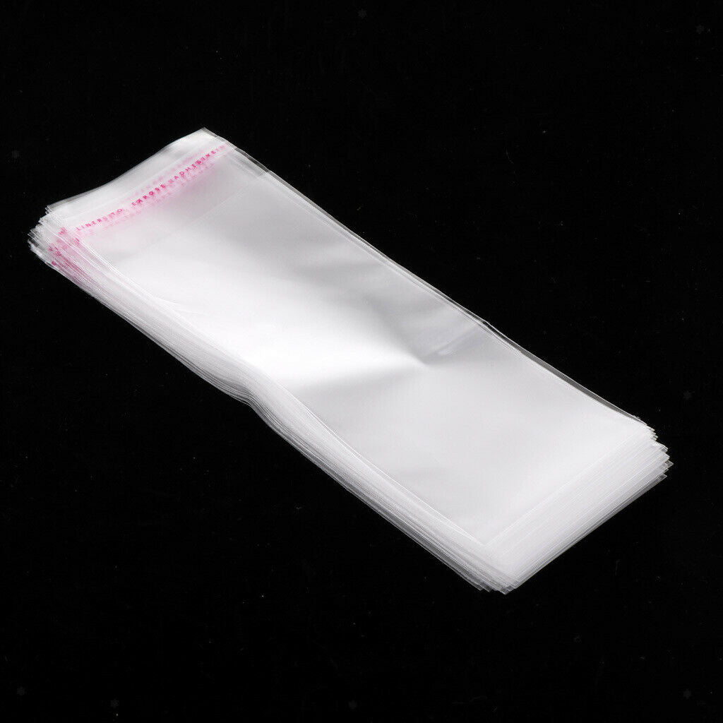 100x transparent sachet with self-adhesive cellophane bags - 7.1 x