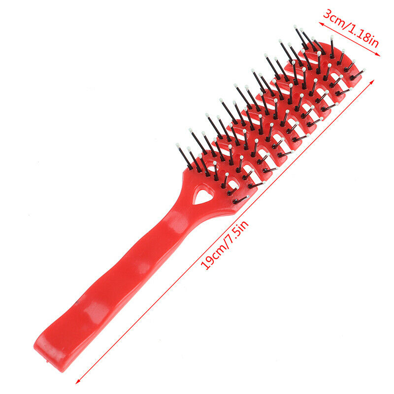 Men Plastic Vent Hair Brush Comb Anti-Static, Massage Hair Care Ribs CombB M Kt