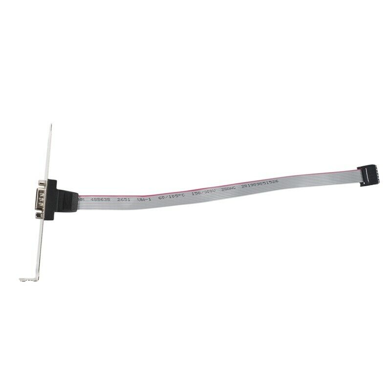 1 Port 28cm DB9 Serial Port Bracket to 10 Pin Header - Low Profile (PLATE 9M16D4