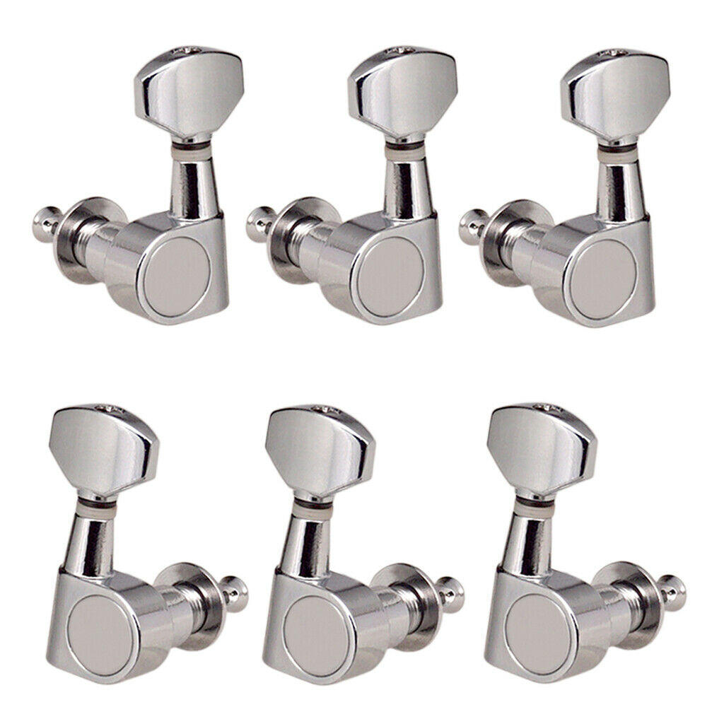 3R3L String Tuning Pegs Tuners Square Button For Folk Electric Guitar Parts