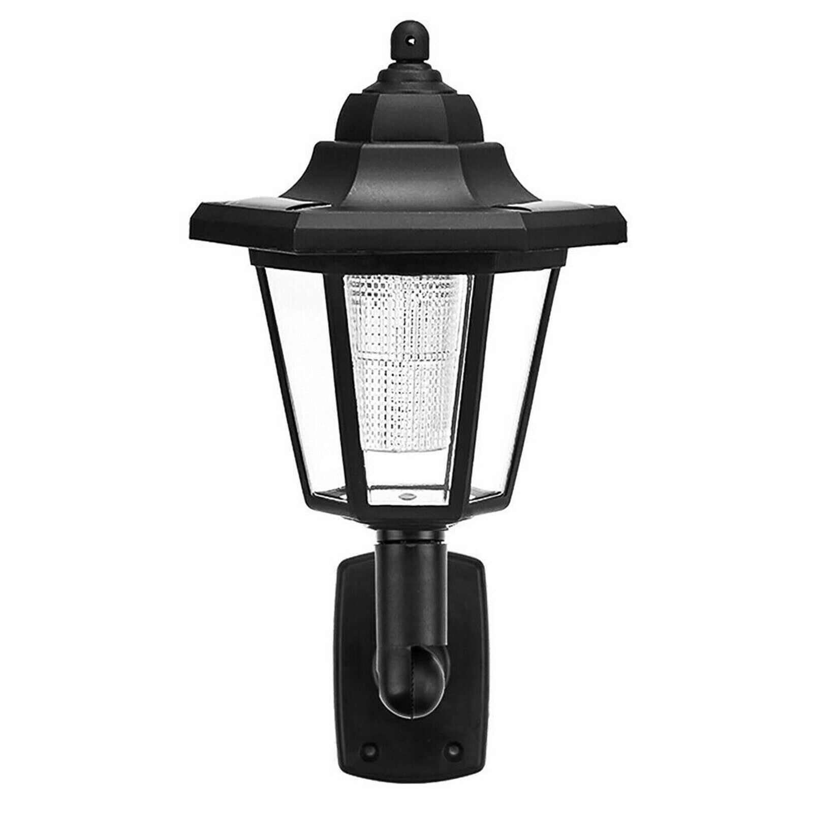 Solar Hex Wall Lights Light Sensor Decoration Garden Porch Fence Sconce Lamp