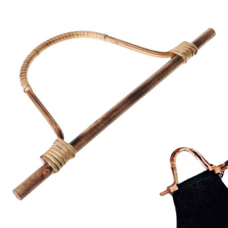 Bamboo Rattan Purse Hanger Bag Handle DIY Handbag Replacement Accessories