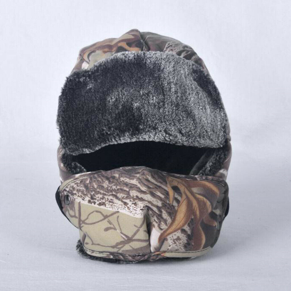 Winter Warm Cotton Hat Outdoor Thick Earflaps for Skiing Fishing Climbing