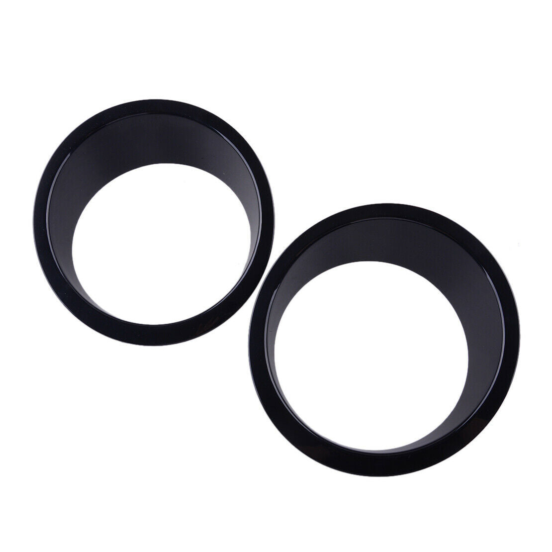 Round Headlight Lamp Ring Bezels Trim Cover Fit For Jeep Wrangler JK 2007-17