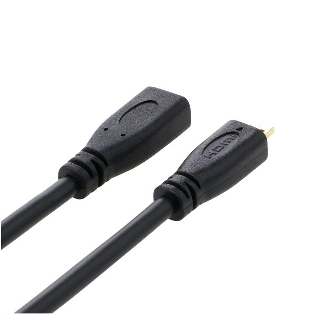 Micro HDMI-compatible Male-Female Extension Extender Short Adaptor Cable D Type