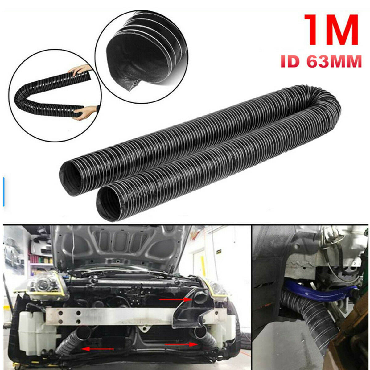 1 Pcs Durable Highly Flexible Smooth Interior Leak-Proof Kink-proof Air Ducting