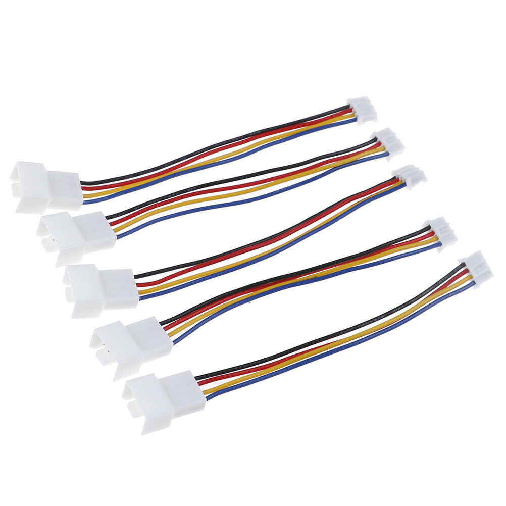 2Pcs Universal small 4 Pin to 3pin 4pin fan PWM connector extension cabl.l8