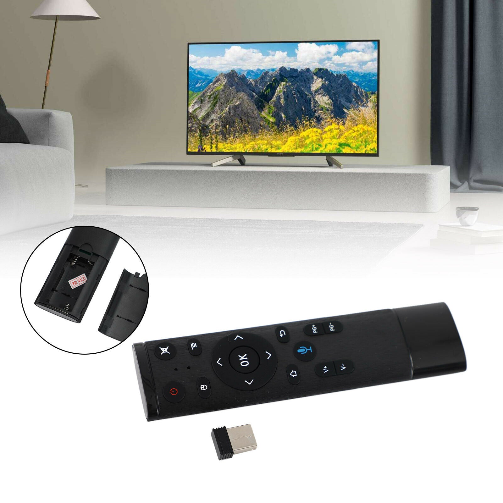 Q5 2.4GHz USB WiFi Air Mouse Gyro Voice Remote Control for PC PS4 Smart TV Box P