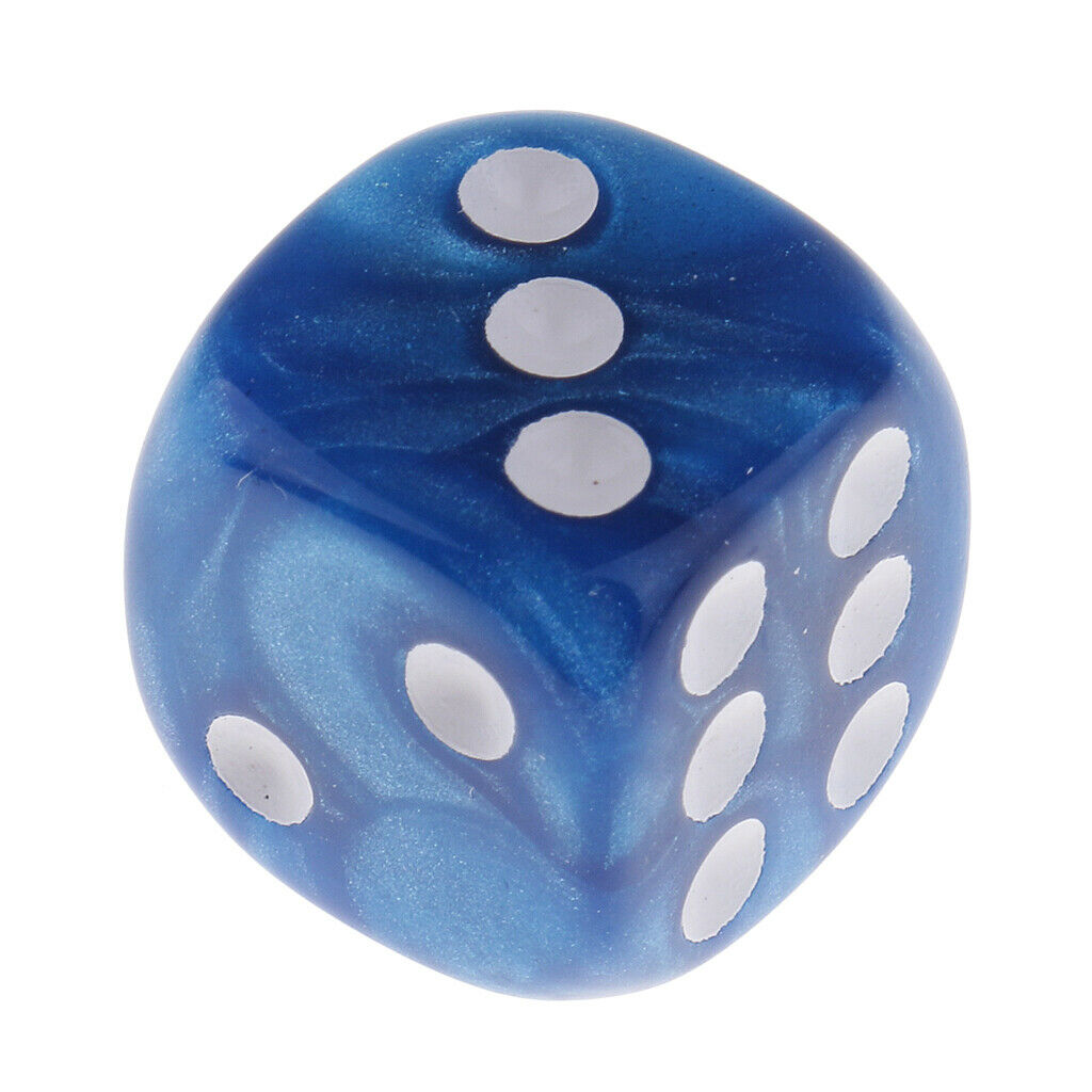 20pcs / Pack Opaque Beaded 6 Sided Dice Role Play Game Accessory Pink +