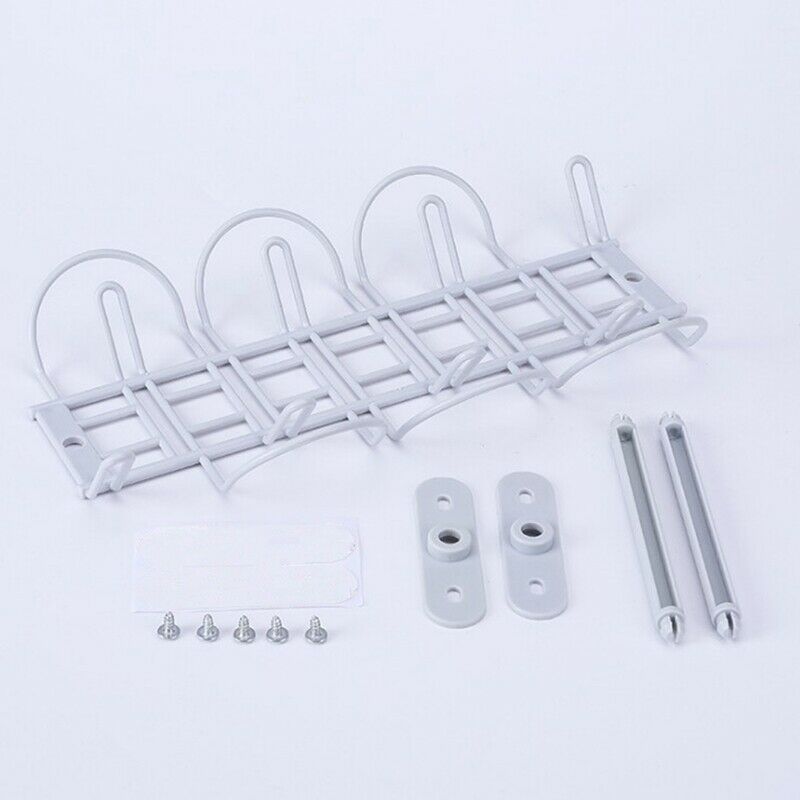 2 Pcs Under Table Storage Rack Cable Management Tray Table Bottom Socket HolF5P9