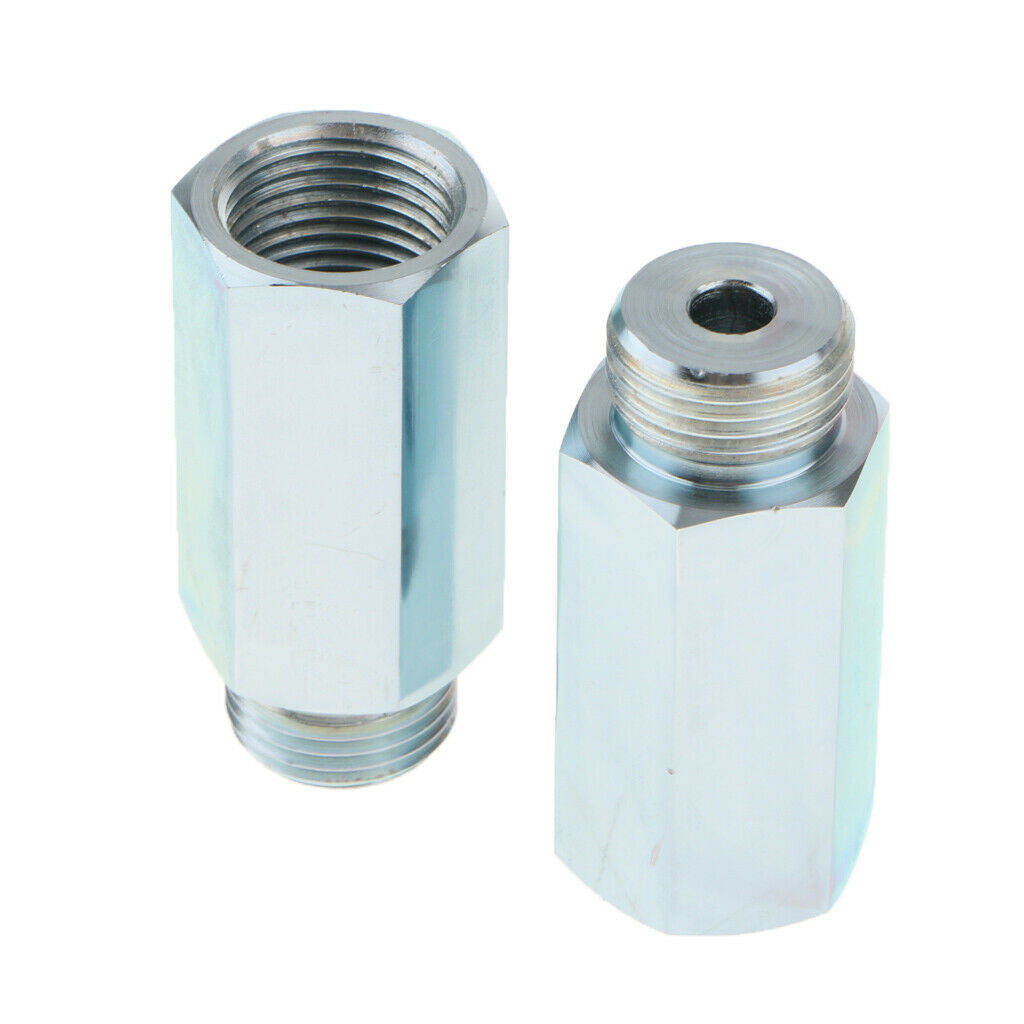 2 Pieces 50mm Straight  M18*1.5mm O2 Oxygen Sensor Bung Extension Spacers