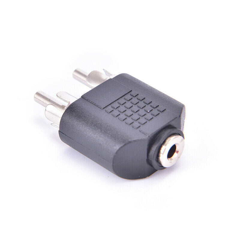 3.5mm  Female Jack To 2 Dual RCA Male Y Splitter Audio Adapter Convert.l8