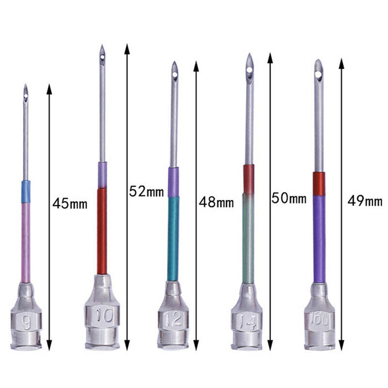 Metal Embroidery Stitching Punch Needle Handmade Sewing Tool with Tube fo.l8