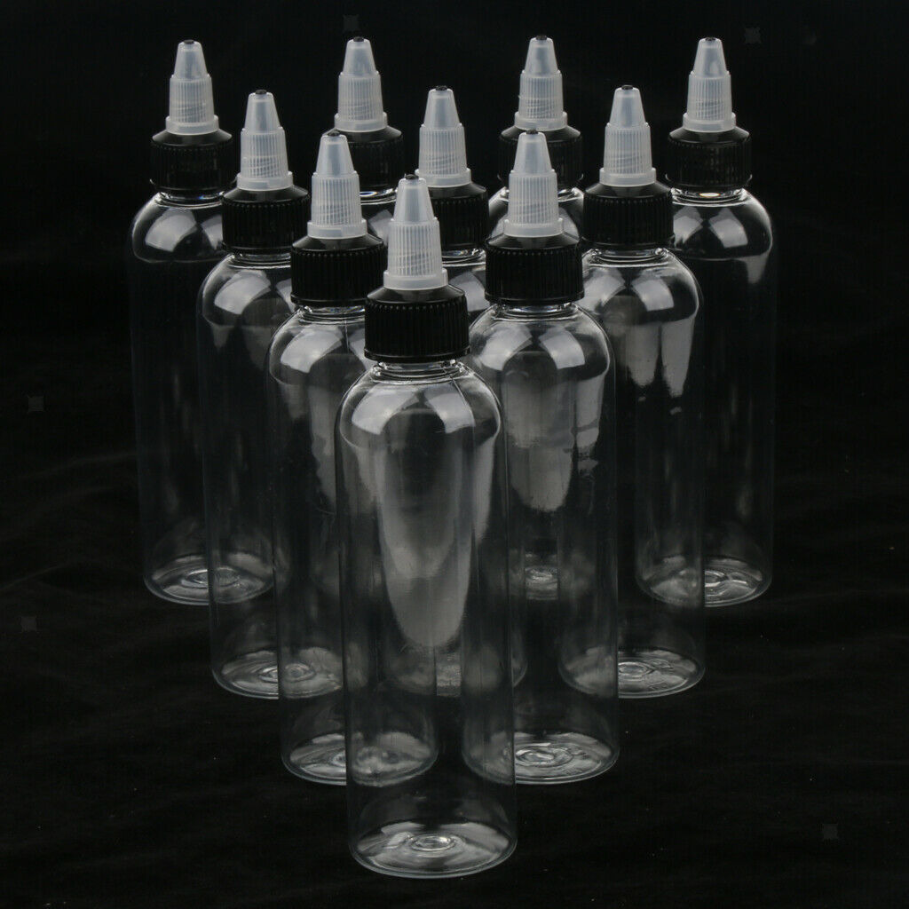 10x Empty Squeeze Bottles With Twist   Nozzle Tip Bottle Sauces Arts