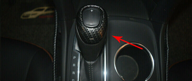 Carbon Fiber Style Gear Shift Knob Cover Fit For Chevrolet Equinox 2017-19 ABS