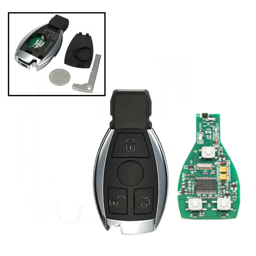 3 Button Smart Remote Key Fob Remote Covers Case 433MHz For Mercedes-