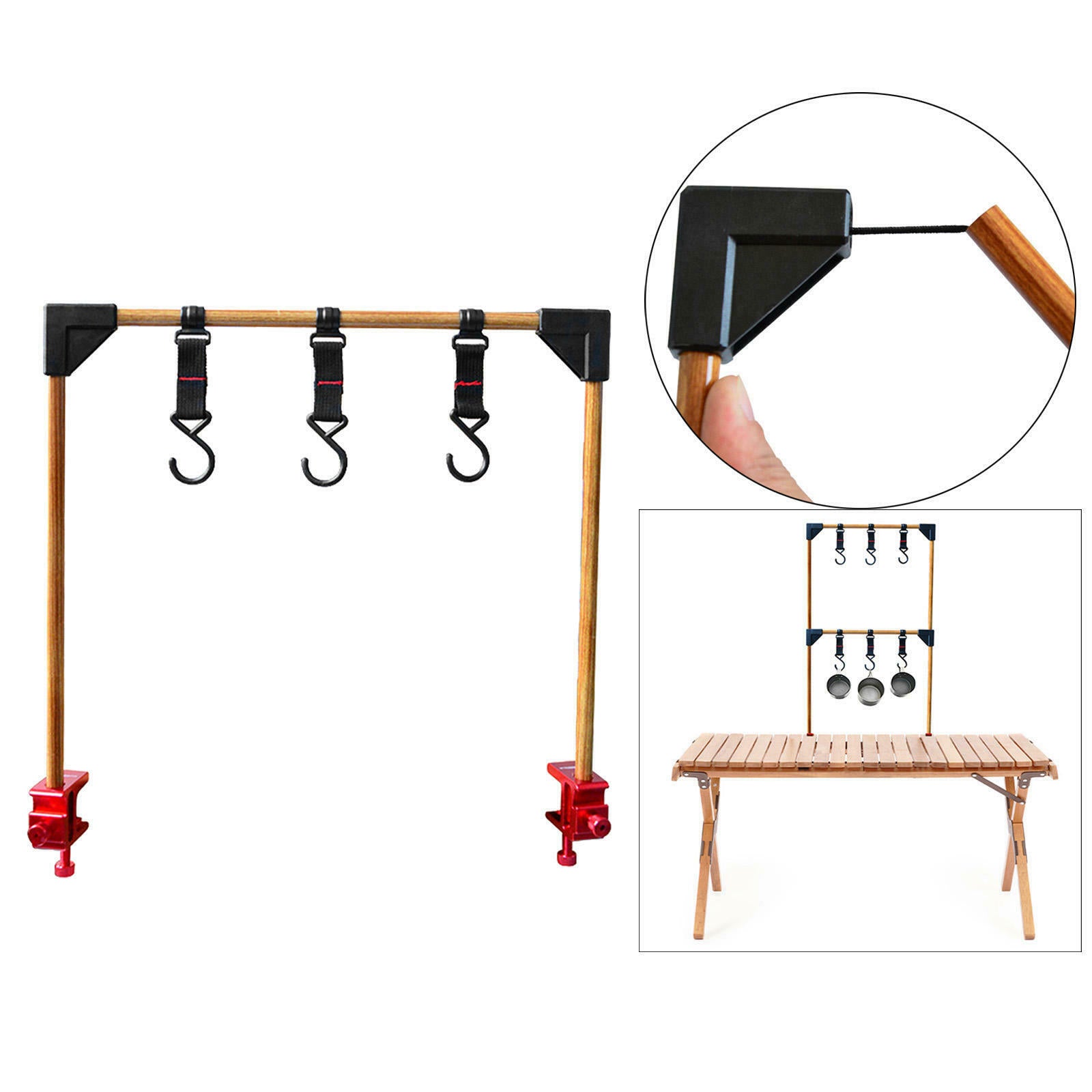 Camping Hanging Storage Rack Storage Shelf Cookware Organizer Hanger Stand