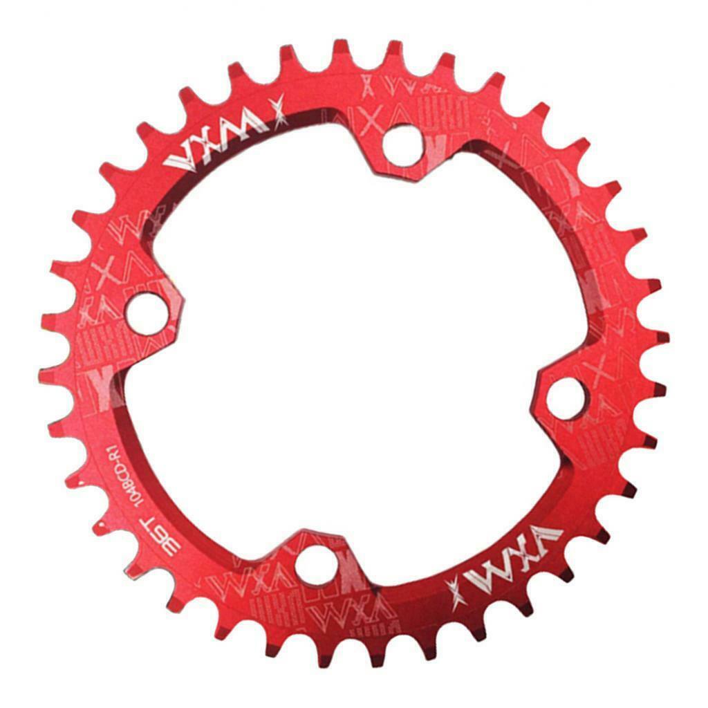 Bike Chainring 104 BCD Narrow Wide Chain Ring Chainwheel Sprockets Red 38T