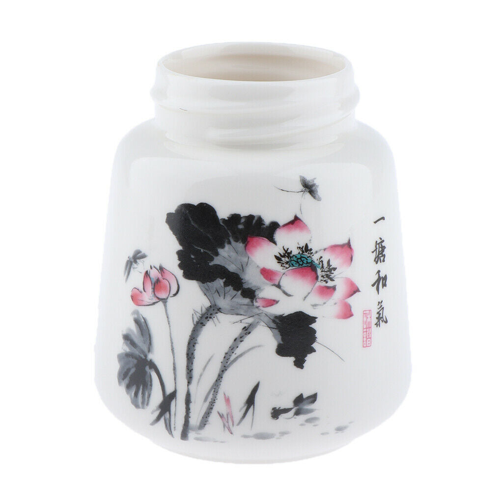 Leakproof Empty Ceramic Powder Makeup Pot Honey Tea Tin Bottle Containers White