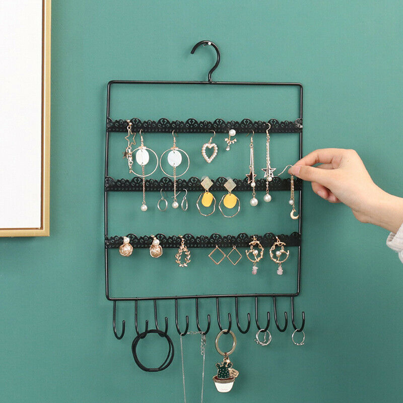 Wall Earring Jewelry Organizer Hanging Holder Necklace Display Stand Rack R  TL