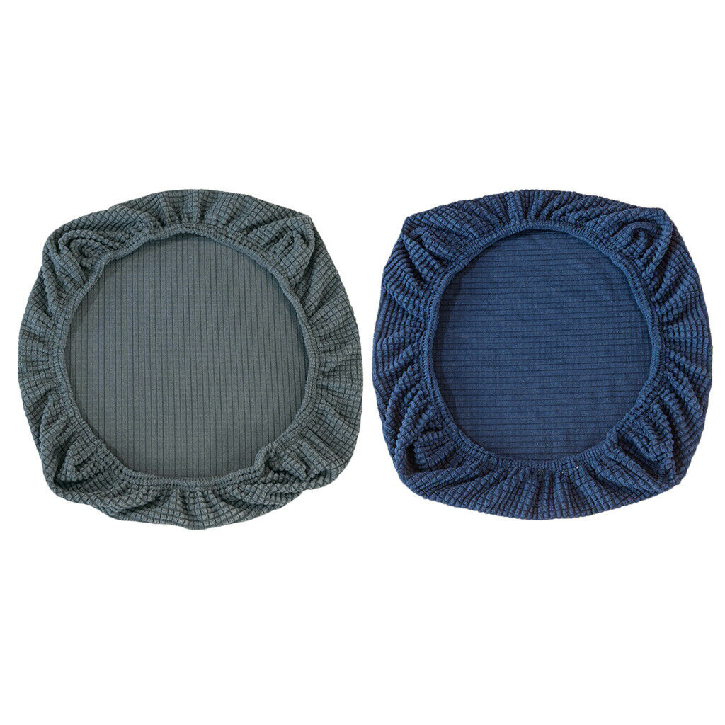 2x Stretch Spandex Dining Chair Seat Covers Protectors Bar Stool Seat Slipcovers