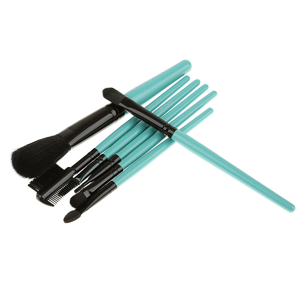 7pcs Soft Cosmetic Makeup Blush Eyeshadow Brush Set + Pouch Bag Case
