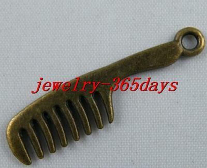 32pcs Bronze Color Nice Comb Pendants 39x10mm B53