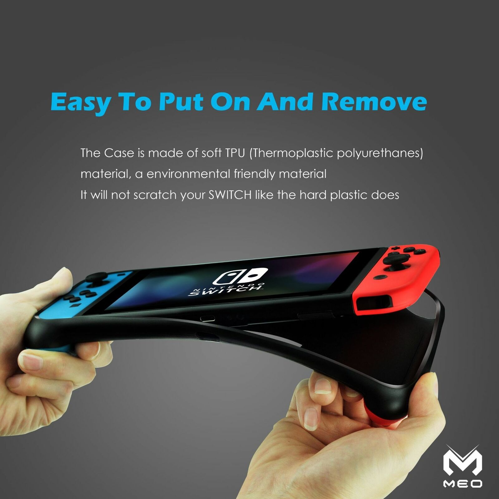 For Nintendo Switch NS Games TPU Case Shell Cover Handle Grip w/ Game Card Slot