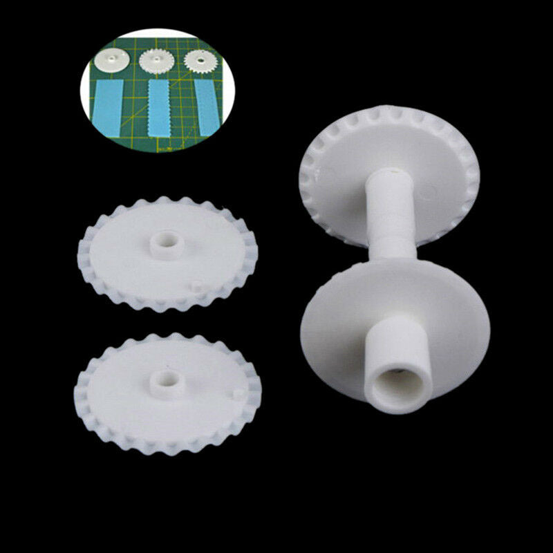 Fondant Strip Ribbon Cutter Sugarcraft Tool Cake Rolling Pin Embosser Rol .l8