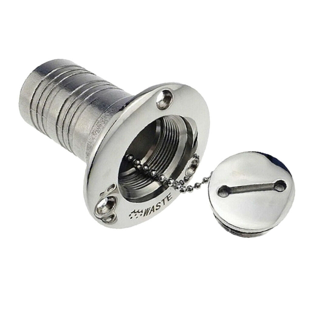 38mm Marine Boat Waste Fuel Tank Deck Fill Filler & Key Stainless Steel