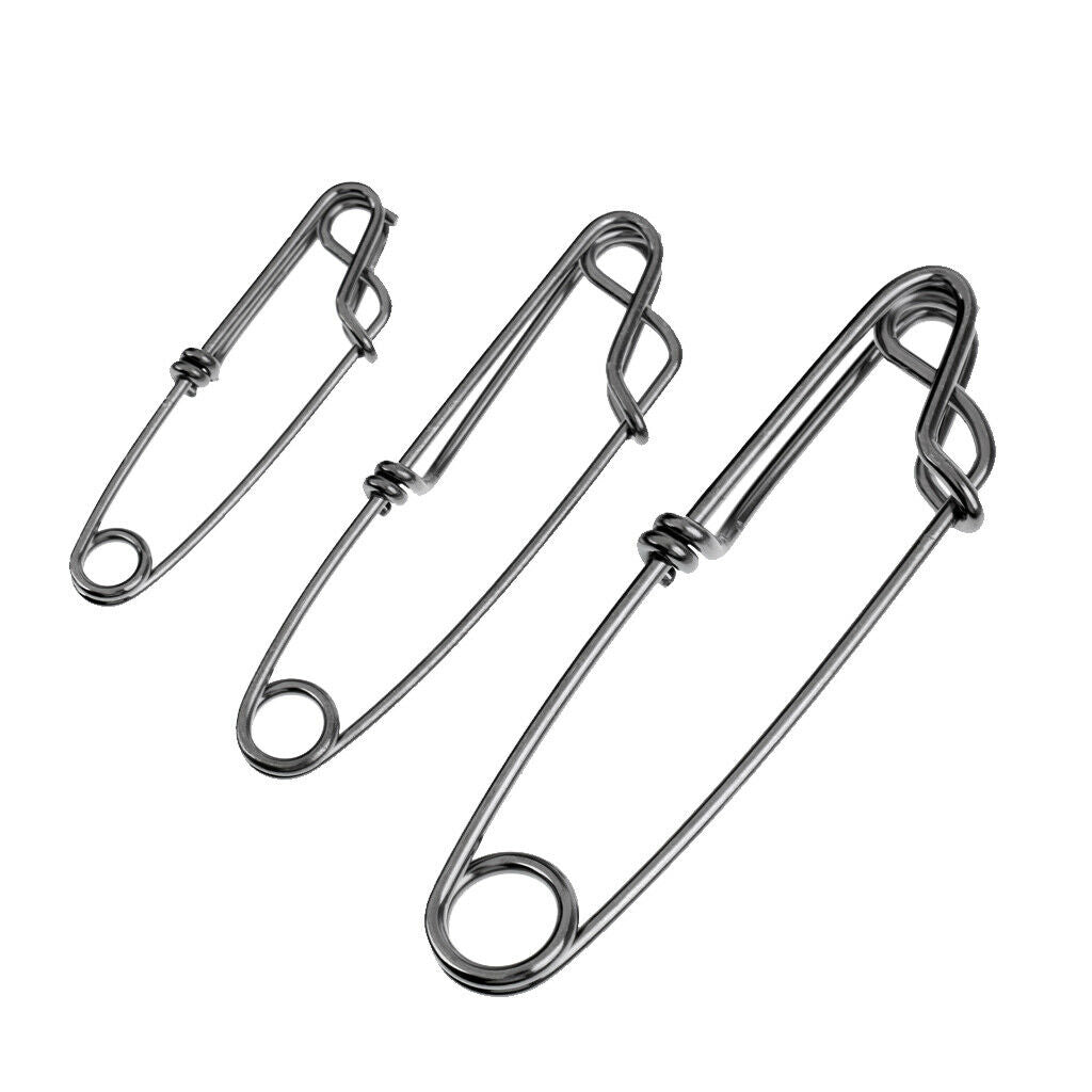 10 Pack Stainless Steel Longline Snap Clips High Strength Fishing Tackles L