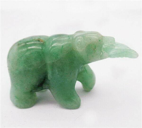 45x24x18mm Natural Green Aventurine Carved Bear Statue Healing Home Decor HH8083