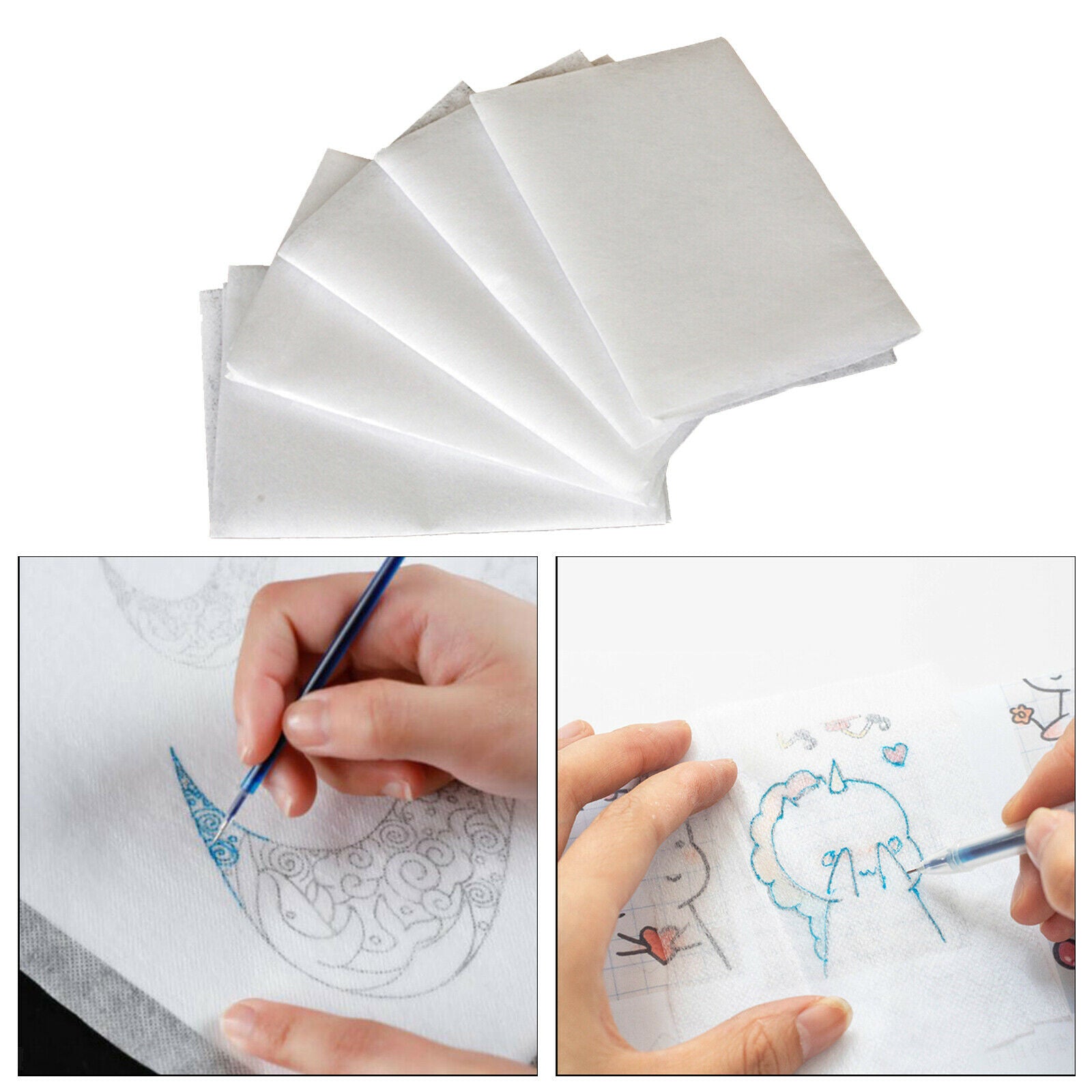 5x water-soluble stick stabilizer tracing paper for machine embroidery