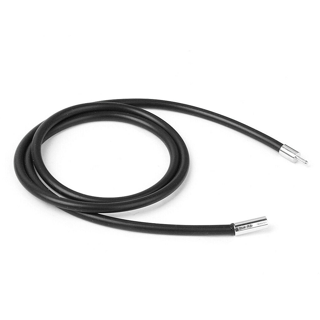 3Pcs Black 3mm Rubber Cord Choker Necklace Rope Lady Findings Craft 20-24''