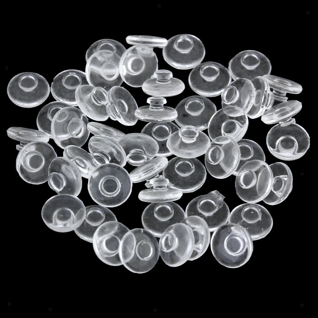 25 Pairs Round Silicone Push In Nose Pads Nonslip for Eyeglass Glasses Eyewear