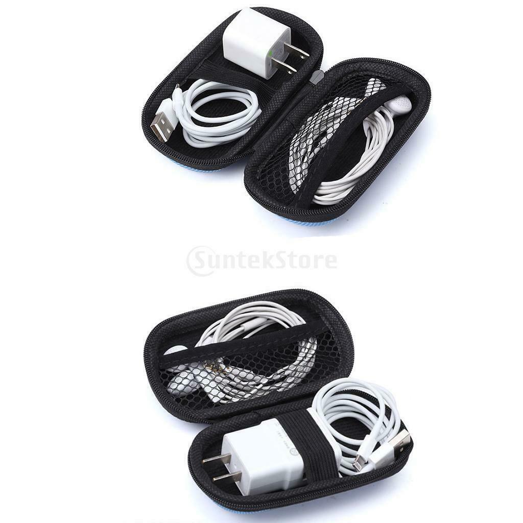 2 Pack Mini Storage Bag Carrying Pouch for MP3,Bluetooth Earphone/Earbuds,Cables
