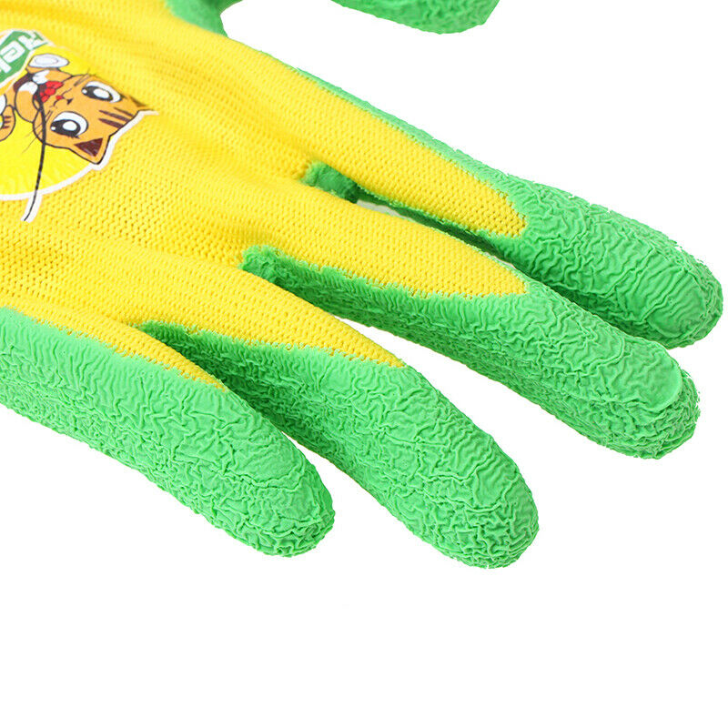 Kids /Junior Garden Safety Rubber Coated Gloves DIY Age from Year 6 to Year DF