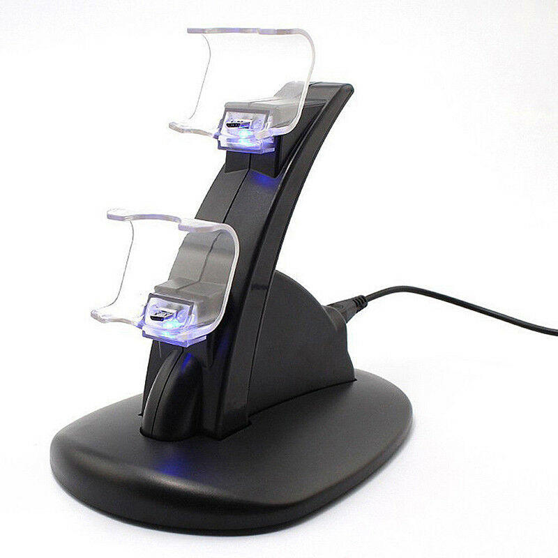 Dual USB Controller Charger Charging Stand Station Dock for PS4 Dualshock LED XC