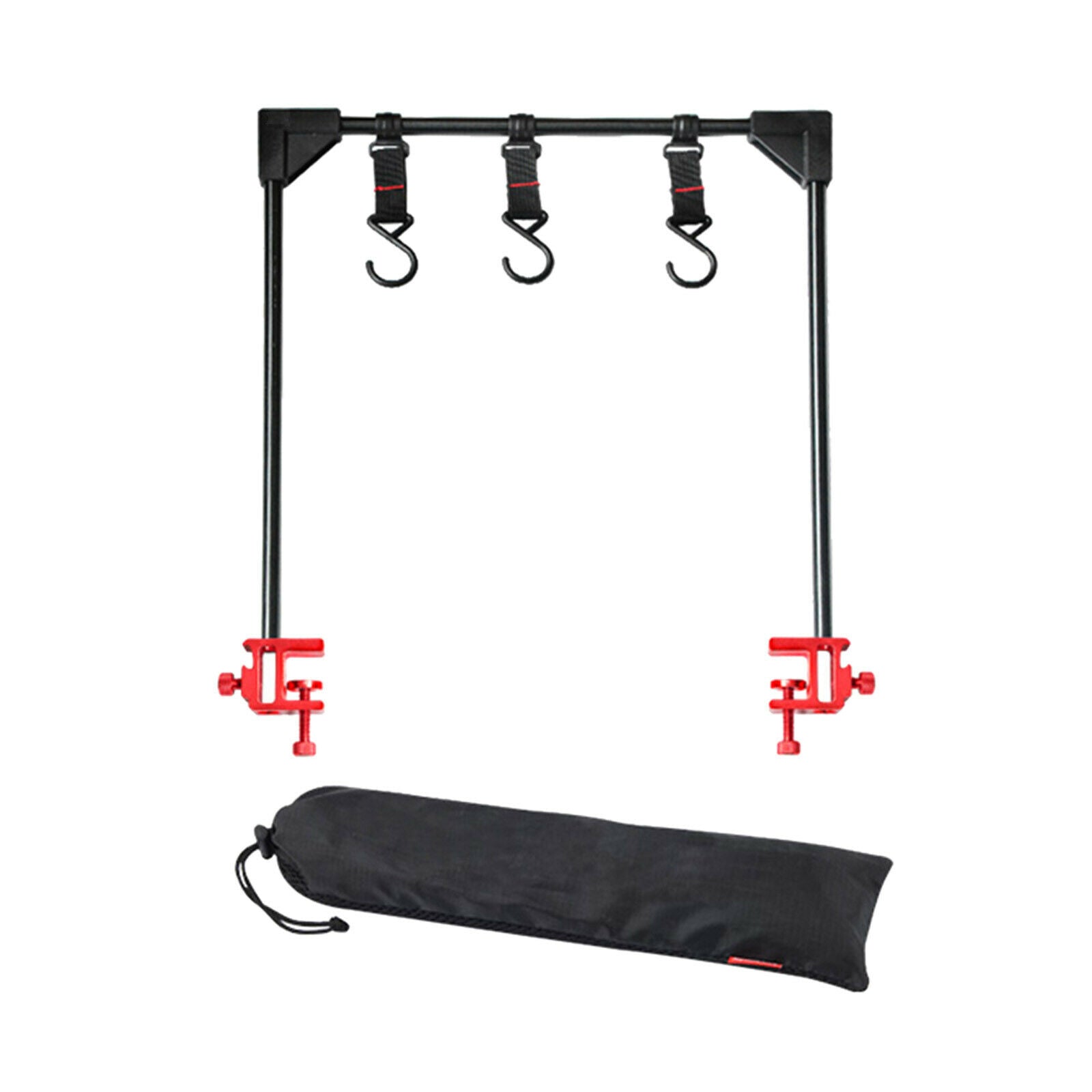 Folding Desktop Storage Rack Hanging Shelf Frame Pot Holder Organizer Hooks