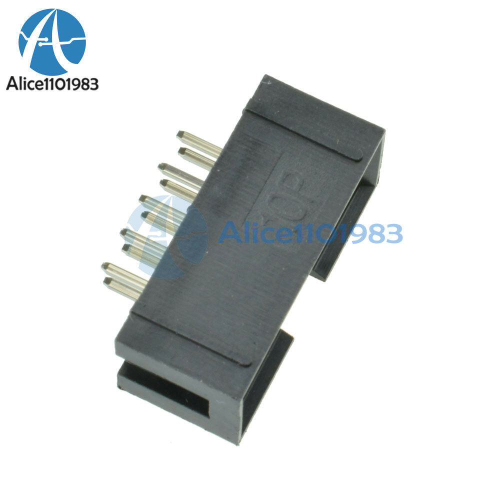 10PCS 2.54mm 10 Pin 2x5 Pin Double Row Straight Male Shrouded header IDC Socket