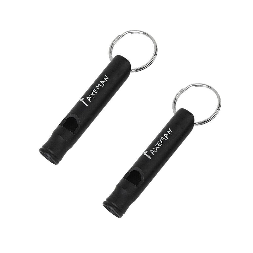 2x 2 Aluminum Alloy Survival  Whistle Key Chain