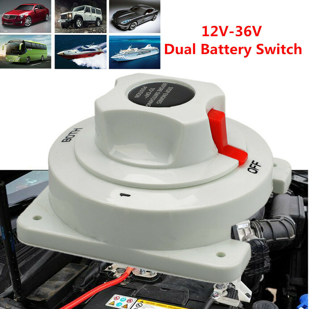 12V-36V Dual Battery Switch Disconnect Isolator Selector Boat Car RV ATV Trailer