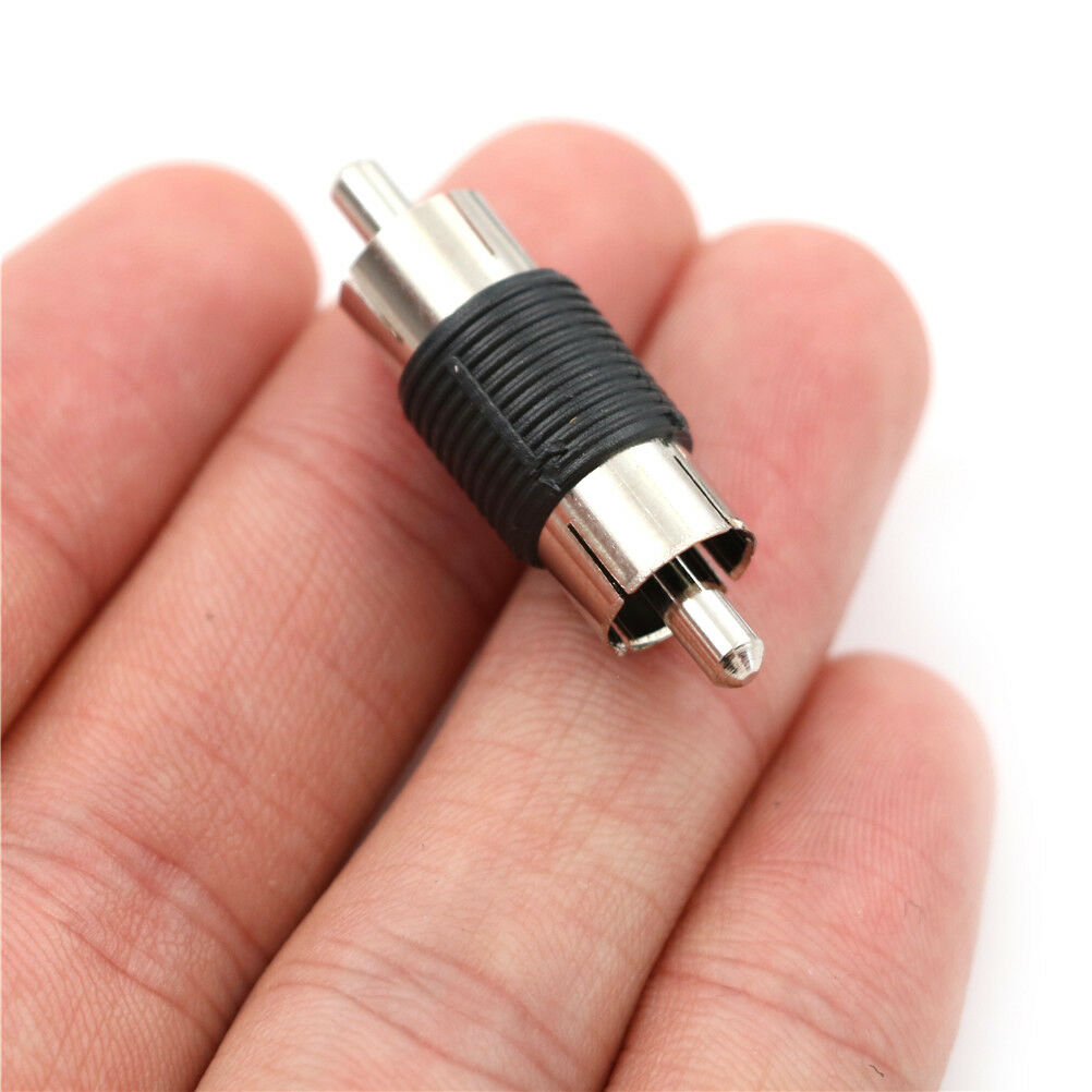 4pcs Straight AV RCA Male to Male Audio Video Connector Couplers Adapter .l8