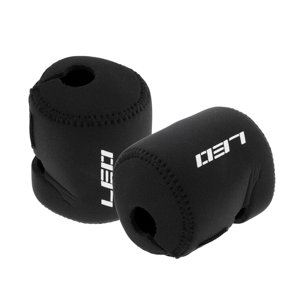 2pcs Fishing Reel Bag Protective Neoprene Cover Pouch Casting Drum Reel Bag