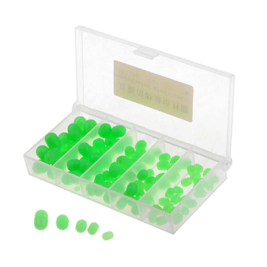 Glow Fishing Beads Soft Plastic Oval Shaped Beads Fishing Tackle Tools