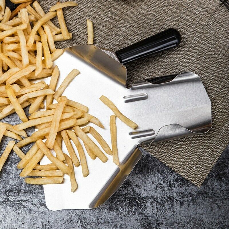 Stainless Steel Popcorn Scoop French Fry Bagger Shovel Utility Serving ScooperZ2