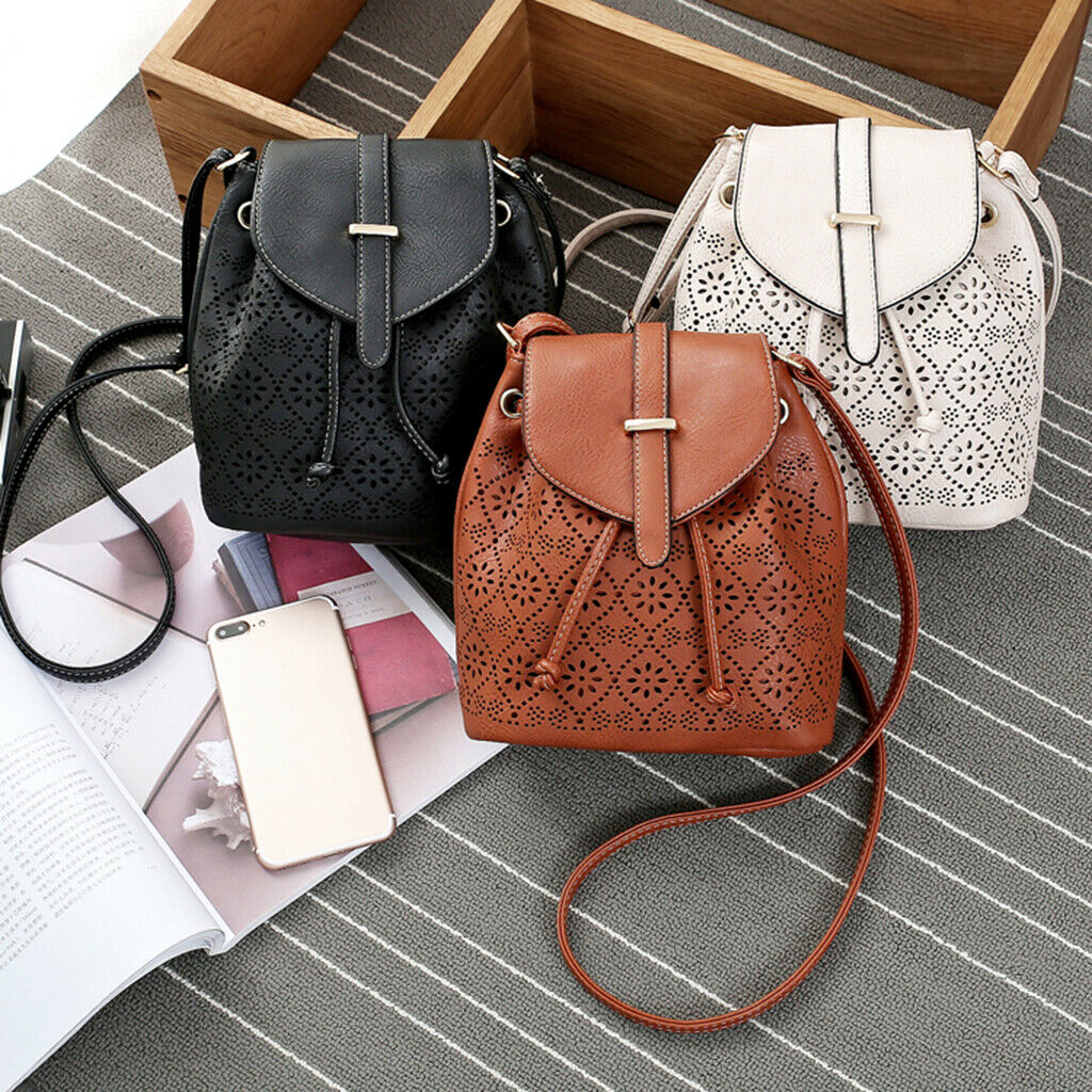 Women Leather Satchel Handbag Shoulder Tote Messenger Crossbody Hobo Bag Black
